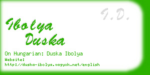 ibolya duska business card